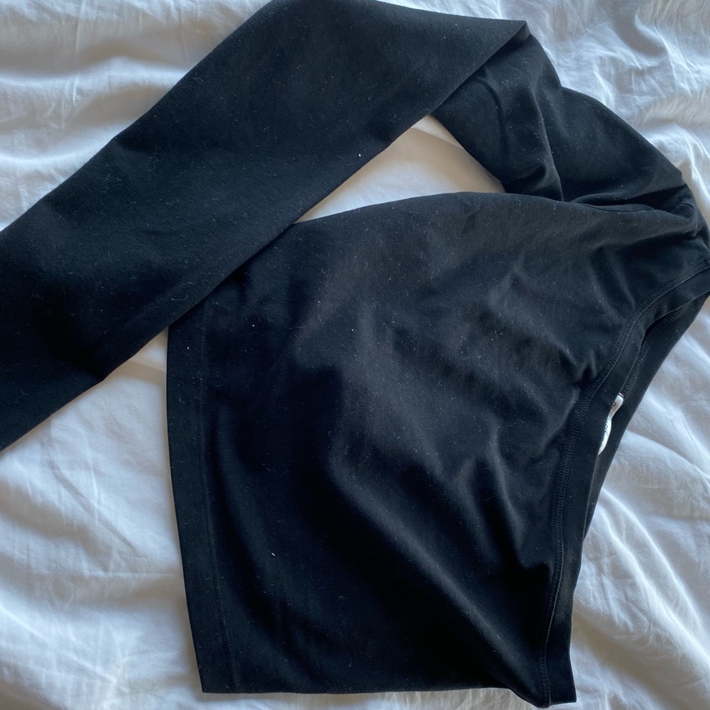 Cotton citizen black one shoulder top